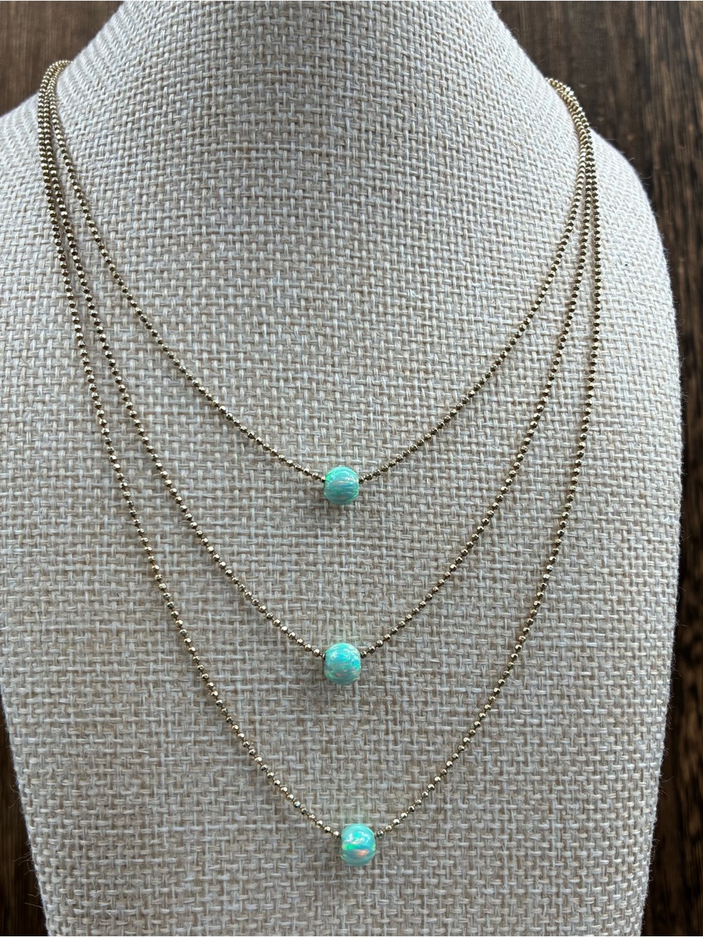 Lionette by Noa Sade "Solar" 14k gold plate Station Necklace